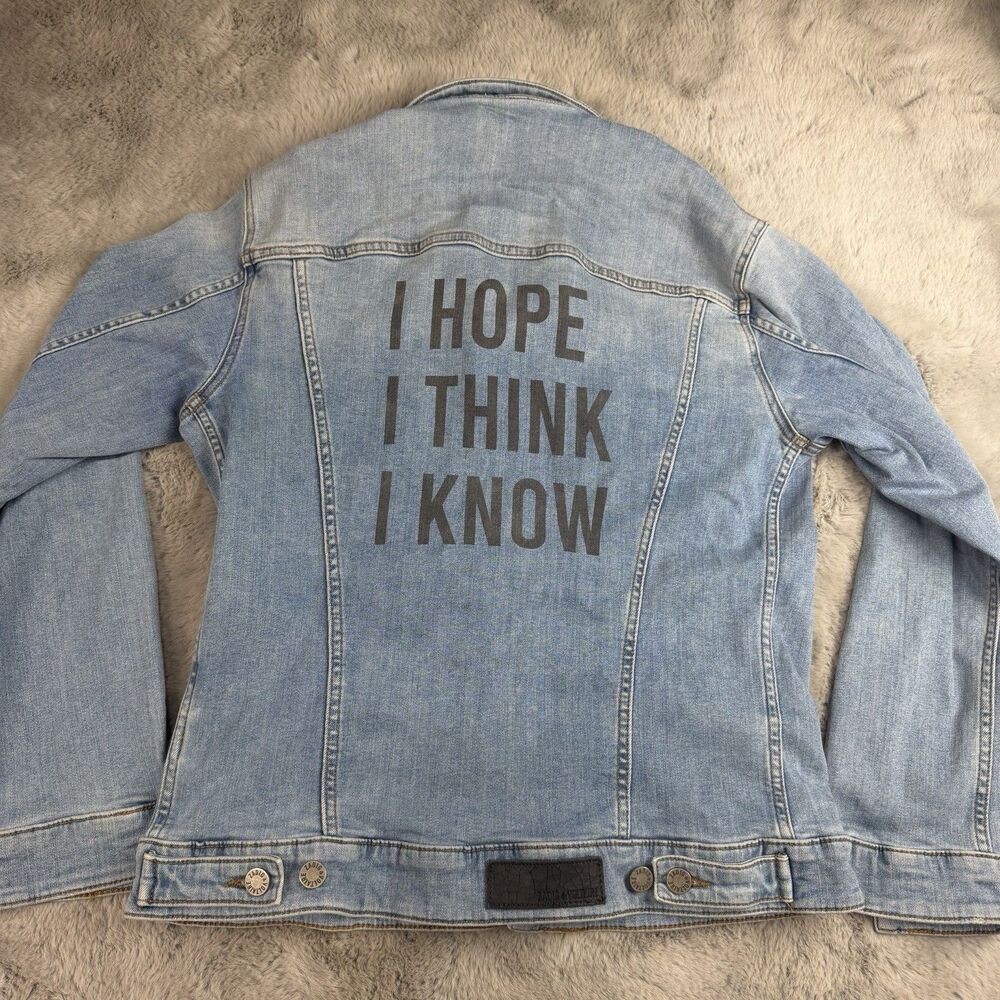 Zadig & Voltaire Size S Women’s Kase Denim Hope Graphic Jacket Button Down